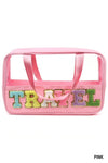 Clear Travel Bag-travel bag-Zenana-Pink-O/S-Inspired Wings Fashion