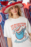 Rhinestoned Howdy T-Shirt-T-Shirt-Fantastic Fawn-White-Small-Inspired Wings Fashion