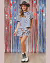 Sequin Stars Embroidery Puff Sleeve Striped Top-Tops-Peach Love California-Small-Inspired Wings Fashion