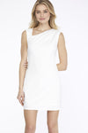 Sleeveless Asymmetrical Neck Knit Dress-Dresses-She+Sky-Small-Off White-Inspired Wings Fashion