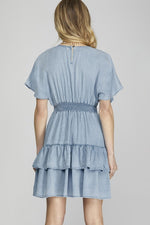 Smocked Tiered Dress-Dresses-She+Sky-Small-Lt. Blue-Inspired Wings Fashion