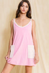 Sporty Romper Lined Mini Dress-Dresses-Bucketlist-Pink-Small-Inspired Wings Fashion