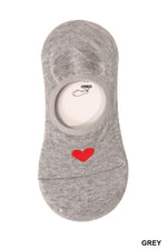 Invisible Heart Socks-Socks-Zenana-Grey-O/S-Inspired Wings Fashion