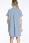 4 Pockets Dress-Dresses-She+Sky-Small-Dusty Blue-Inspired Wings Fashion