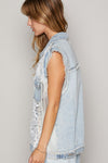 Crochet Lace Denim Vest-Vests-POL-Denim-Small-Inspired Wings Fashion