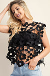 Floral Lace Top-Top-GiGio-Black-One size-Inspired Wings Fashion