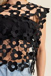 Floral Lace Top-Top-GiGio-Black-One size-Inspired Wings Fashion