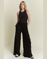 Textured Wide Leg Pants-Pants-Jade by Jane-Black-Inspired Wings Fashion