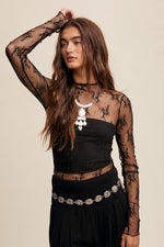 Lace Layering Top-Shirts & Tops-Listicle Clothing-Black-XS-Inspired Wings Fashion