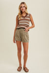 Striped Sweater Vest-Sweaters-Wishlist-Chocolate Multi-Small-Inspired Wings Fashion