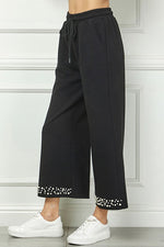 Textured Cropped Pearl Pants-Pants-See and Be Seen-Black-Small-Inspired Wings Fashion