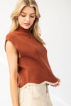 Mock Neck Scallop Sweater-Sweaters-Eesome-Mocha-Small-Inspired Wings Fashion