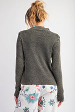 Fitted Rib Knit Top-Shirts & Tops-Easel-Black-Small-Inspired Wings Fashion