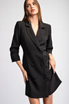 Double-Breasted Blazer Mini Dress-Dresses-Eesome-Black-Small-Inspired Wings Fashion