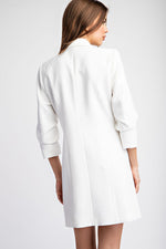 Double-Breasted Blazer Mini Dress-Dresses-Eesome-Off White-Small-Inspired Wings Fashion