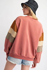 Color Block Pullover-Pullover-Easel-Mauve-Small-Inspired Wings Fashion