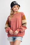 Color Block Pullover-Pullover-Easel-Mauve-Small-Inspired Wings Fashion