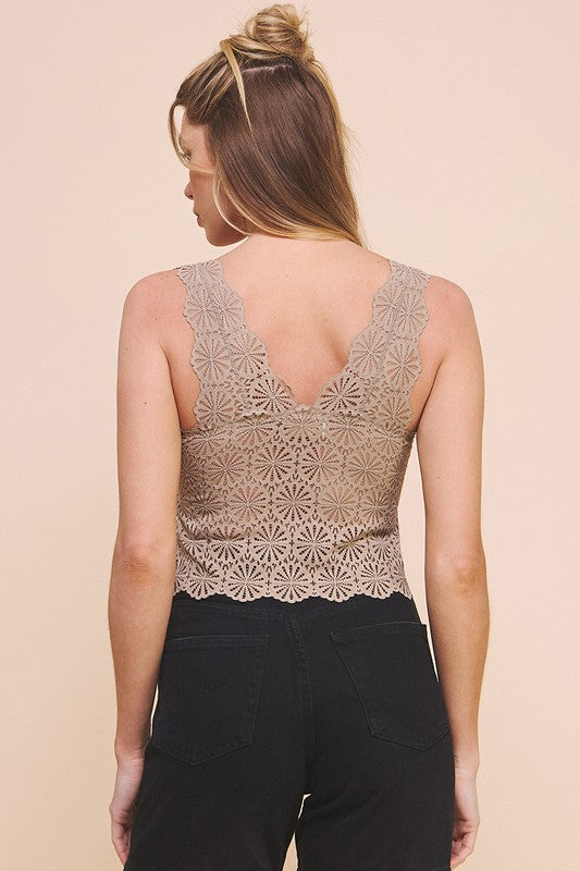 Scallop Lace Bralette-Bralettes-Allie Rose-Black-S/M-Inspired Wings Fashion