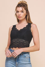 Scallop Lace Bralette-Bralettes-Allie Rose-Black-S/M-Inspired Wings Fashion