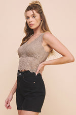 Scallop Lace Bralette-Bralettes-Allie Rose-Black-S/M-Inspired Wings Fashion