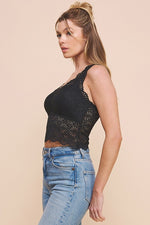 Scallop Lace Bralette-Bralettes-Allie Rose-Black-S/M-Inspired Wings Fashion