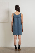 Denim Sleeveless Shift Dress-Dresses-Heyson-Denim-Small-Inspired Wings Fashion