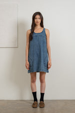 Denim Sleeveless Shift Dress-Dresses-Heyson-Denim-Small-Inspired Wings Fashion