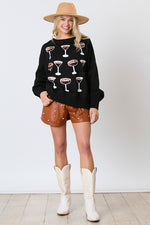 Coffee Martini Oversized Sweatshirt-Sweatshirt-Peach Love California-Black-Small-Inspired Wings Fashion