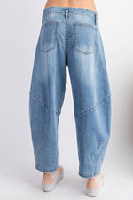 Low Rise Washed Denim Pants-Pants-Easel-Black Denim-Small-Inspired Wings Fashion