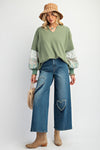 Heart Patch Denim Pants-Pants-Easel-Denim Blue-Small-Inspired Wings Fashion