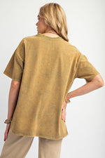 Mineral Washed Butterfly Top-Shirts & Tops-Easel-Olive-Small-Inspired Wings Fashion