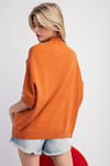 Flower Print Knitted Sweater-Sweaters-Easel-Rust-Small-Inspired Wings Fashion