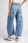 Mineral Washed Barrel Pants-Pants-Eesome-Denim-Small-Inspired Wings Fashion