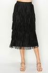 Jayleen Fringe Skirt-Skirts-Joh-Black-XS-Inspired Wings Fashion