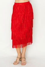 Jayleen Fringe Skirt-Skirts-Joh-Red-XS-Inspired Wings Fashion