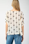 Bow Print Top-Shirts & Tops-Eesome-Cream-Small-Inspired Wings Fashion