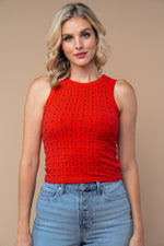 Pearl Beaded Top-Top-White Birch-Red-Small-Inspired Wings Fashion