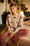 Gradient Heart Sweater Top-Sweaters-Mittoshop-Mocha-Small-Inspired Wings Fashion