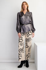 Wide Leg Flower Pants-Pants-Easel-Almond-Small-Inspired Wings Fashion