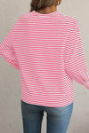 Drop Shoulder Stripe Top-Shirts & Tops-Kentce-Pink-Small-Inspired Wings Fashion