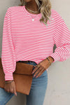 Drop Shoulder Stripe Top-Shirts & Tops-Kentce-Pink-Small-Inspired Wings Fashion