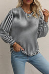 Drop Shoulder Stripe Top-Shirts & Tops-Kentce-Black-Small-Inspired Wings Fashion