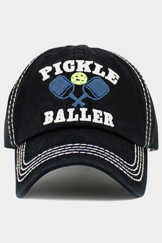 Vintage Pickle Baller Cap-Hat-Wona Trading-Black-Inspired Wings Fashion