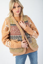 Ethnic Boucle Vest-Vests-Easel-Mocha Combo-Small-Inspired Wings Fashion