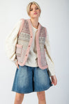 Ethnic Boucle Vest-Vests-Easel-Mocha Combo-Small-Inspired Wings Fashion