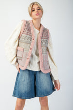 Ethnic Boucle Vest-Vests-Easel-Mocha Combo-Small-Inspired Wings Fashion