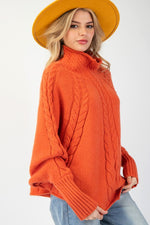 Poncho Sweater-Tops-Easel-Pumpkin-Small-Inspired Wings Fashion