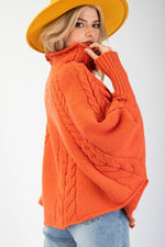 Poncho Sweater-Tops-Easel-Pumpkin-Small-Inspired Wings Fashion