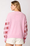 HoHoHo Sweater-Sweaters-Fantastic Fawn-Lt. Pink-Small-Inspired Wings Fashion