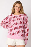 HoHoHo Sweater-Sweaters-Fantastic Fawn-Lt. Pink-Small-Inspired Wings Fashion